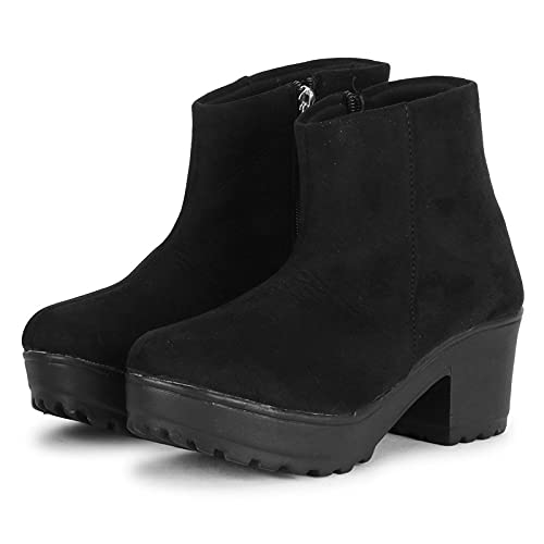 Commander Latest Casual Boots for Girls and Women (5UK)(38EU) (Black)