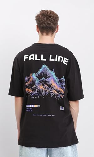 Ravin Elbow Sleeves Printed Cotton Tee - Black