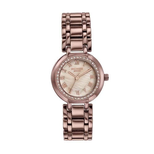 Image of Sonata Poze 8 Quartz Analog with Lt. Beige Dial IP Brown Alloy Strap Watch for Women - SP80163QM01W