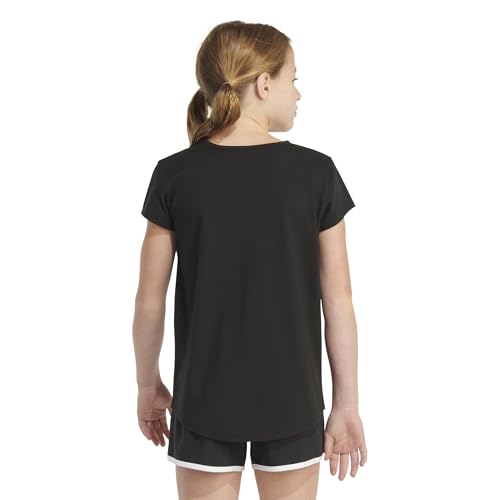 adidas Girls' Short Sleeve Cotton Essential T-Shirt Top2