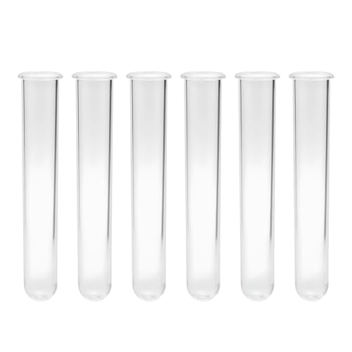 【Set pratico da 6 pezzi】: Il set di provette trasparenti contiene 6 provette trasparenti, che sono facili da trasportare e conservare. Set di provette in piccola confezione per un'organizzazione ordinata, riduce lo spreco di materiale e offre una quantità pratica per un utilizzo efficiente