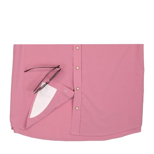 Lazy J Ranch Men's Airflow Pearl Snap Short Sleeve Shirt - Vintage Pink | Western Wear | Western Shirts for Men4