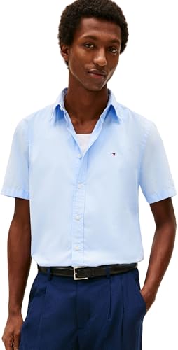 Chemise homme bleu Tommy Hilfiger ajustée anti-transpiration taille XS