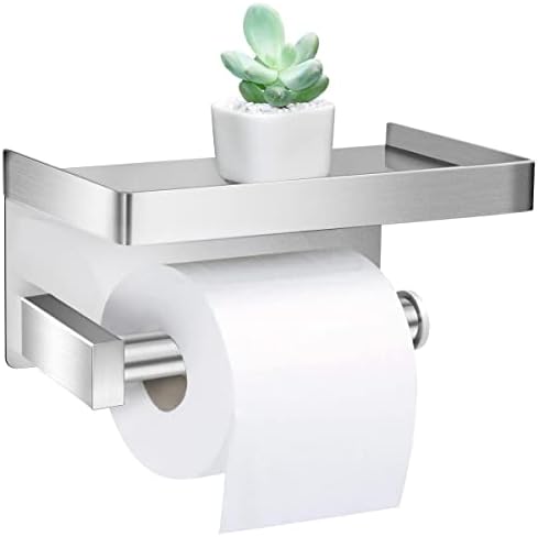 Lelan Toilettenpapierhalter, Material des Edelstahls SUS304 Toilettenpapierhalter für Badezimmer, Küche, Toilette (Silber)