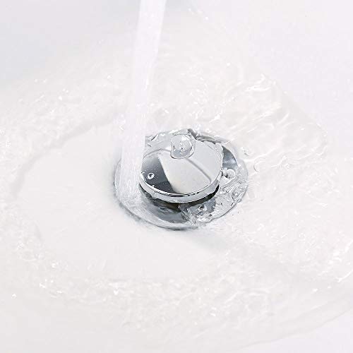 KES Bathroom Sink Drain with Overflow Vessel Sink Lavatory Vanity Pop Up Drain Stopper Polished Chrome Finish, S2007A-CH