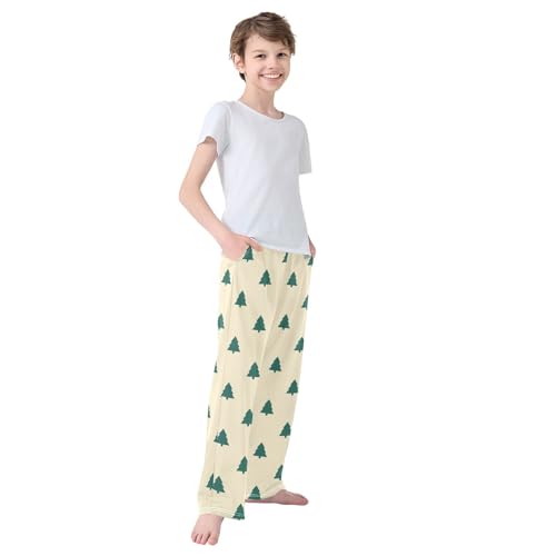 Boys' Pants Green Christmas Tree Long Bottoms Jogger Pants Elastic Waist Trousers with Pockets S-XL4