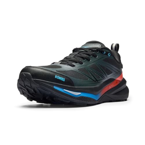 K-Swiss Men's Wild Run Cushioned Trail Running Shoes, Black/Grey 11