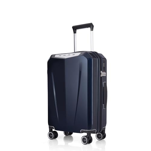 Rare Rabbit Gallardo Cabin Size Glossy Blue Hard Trolley Bag Poly...