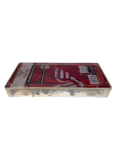 Druckfedern Sortiment Spiralfedern Stahlfeder Metallfedern Federstahl Sprungfeder Kompressionsfedern mit schwarzem Finish div. Stärke, 114-tlg.