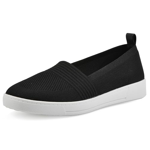 WHITE MOUNTAIN Women's Upright Woven Knit Slip-On Sneaker