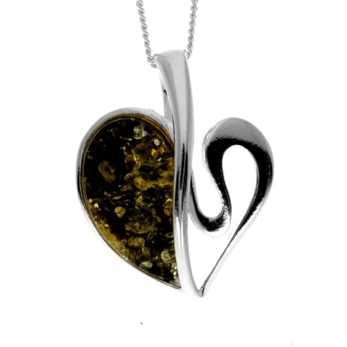 Pendentif cœur ambre de la Baltique pour sublimer vos tenues d'été