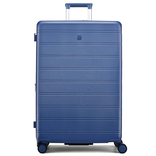 Image of MILADA 28 Inch Large Expandable Checked Luggage with 8 Spinner Wheels, Hardshell Suitcase with TSA Lock, Lightweight Durable PC Shell, Airline-Approved for Extended Travel, Interstellar Blue