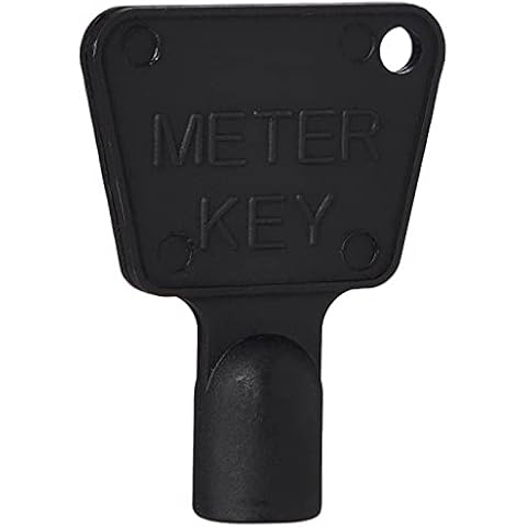 A1SONIC® Gas Meter Box Key Triangular Gas Electric Utility Meter Box Key Black Plastic Key (ONE) Cover