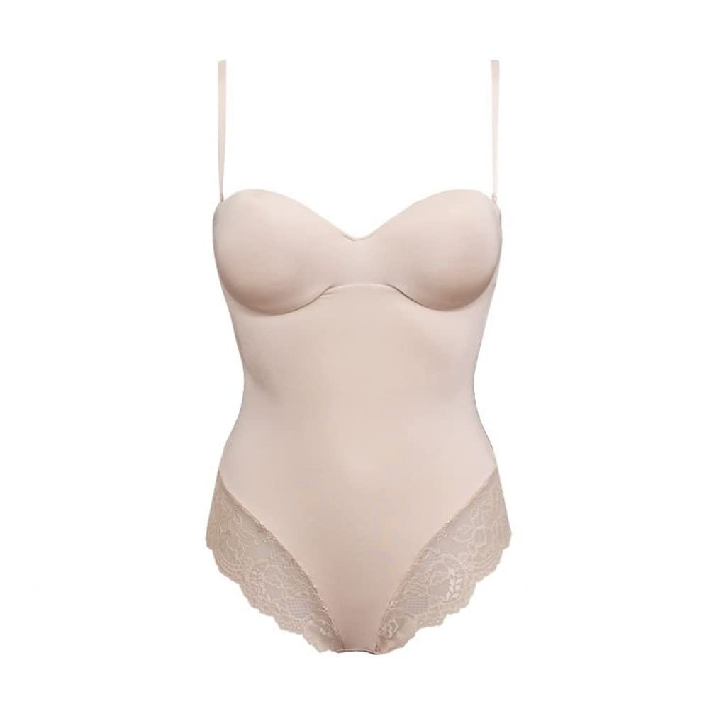 SIELEI 1 Pezzo Body Donna 1978 con Ferretto in Microfibra e Inserti in Pizzo -Coppa B - C