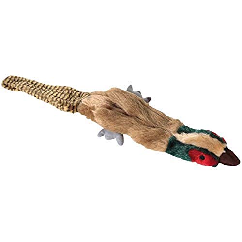 Multipet Migrators 18-Inch Empty Nesters Dog Toy with Squeakers without Stuffing, Pheasant