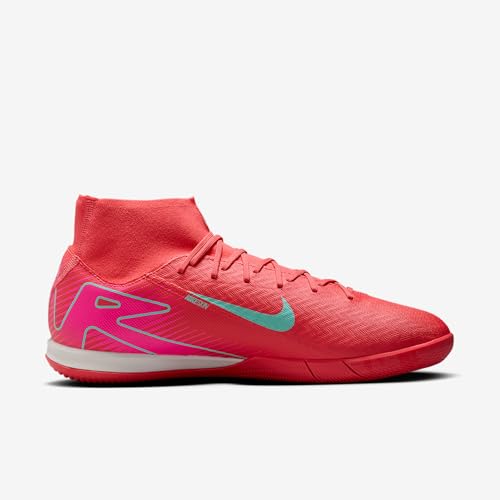 Nike Mercurial Superfly 10 Academy IC High-Top Soccer Shoes (FQ8332-800, Ember Glow/Aurora Green)3
