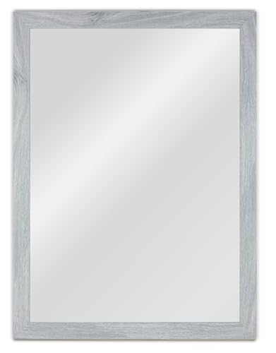 CHELY INTERMARKET MOD128 Espejo Pared Vertical Decorativo Grande Estilo Moderno Marco Madera Cuerpo Entero Elegante 40x60 cm Gris 2004 Ideal Recibidor Dormitorio Baño Incluye Kit Montaje
