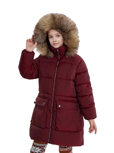 solomate Girls Winter Coats with Hood - Toddler Girls' Outerwear Long Puffer Fleece Lined Warm Jackets for Kids2