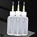 MECSR 3 Pack 50ml Needle Tip Dispensing Bottles, Clear Plastic Sewing Machine Oil Applicator, Precision Glue and Liquid Dispenser for Repair Industry