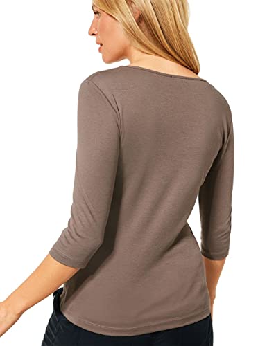Damenshirt-34-Arm-Basic-T-Shirt