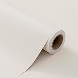HyunHome Peel and Stick Wallpaper Cream Contact Paper Large Matte Solid Waterproof Self Adhesive Contact Paper 24'x393' Vinyl Roll for Wall Renter Friendly Wallpaper for Kitchen Bedroom