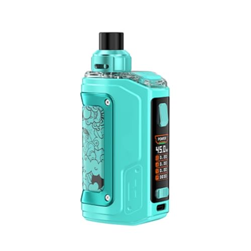 For Geekvape H45 Kit 45 W Batterie 1400mAh (Vert menthe) écran TFT de 0,96'' | 4 ml Cartouche vide H45 Pod Atomiseur Résistance B Coil 0,4 Ω+0,6 Ω | MTL/DL...