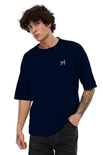 Image of Solid Baggy & Dropshoulder Oversized T-Shirt for Men