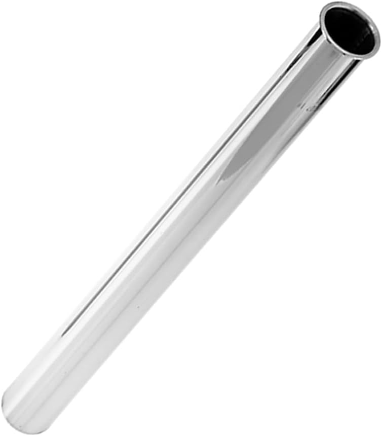 Westbrass D4171-26 1/2" x 16" 17 Gauge Brass Double Ended Flanged Tailpiece, Polished Chrome