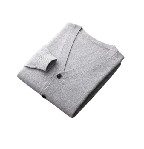 Men's V-Neck Wool Cardigan Sweater Winter Long Sleeve Button Down Basic All-Match Knitted Sweater