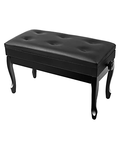 Tabouret de piano en bois massif réglable en hauteur pour enfants et adultes avec double élévation 76 x 36 x 48 58 cm - Les Beatles, Paul McCartney, John Lennon, RIngo Starr, George Harrison Tabouret de piano en bois massif réglable en hauteur pour enfants et adultes avec double élévation 76 x 36 x 48 58 cm