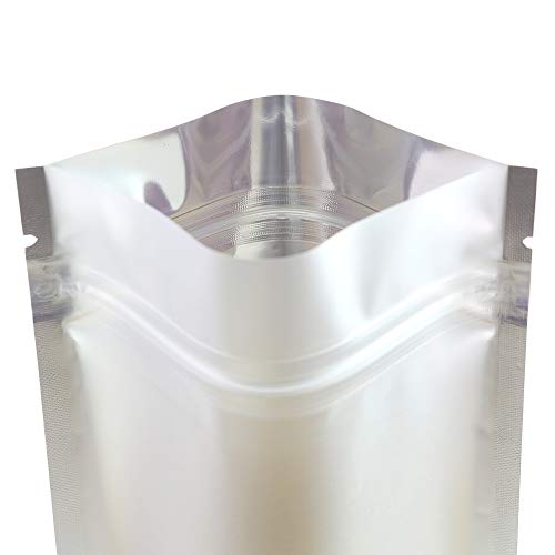 Qq Studio 100Pcs Matte Double-Sided Colored Stand-Up Bags (10X15Cm (4X6"), Translucent/Black) #TOP1