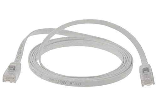5 ft Cat 6 Unshielded (UTP) Flat Ethernet Network Cable - White