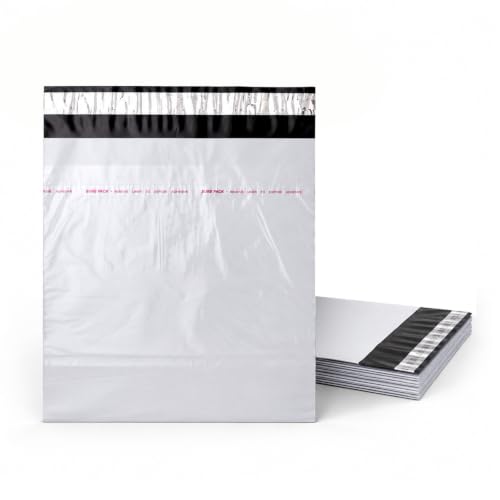 Image of BonKaso 14x16 Inch Poly Courier Bags with POD | 55 Micron Tamper-Proof Self-Seal Shipping Envelopes for Packaging, Delivery, E-commerce, Parcel & Mailers | Pack of 25 | Waterproof & Durable