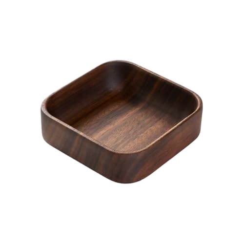 Mqyra 木製ボウル - 四角いスナック盛り付け容器 - ナッツ ボウル | 前菜 ディップ ソース デザート フルーツ 調味料 フムス チェリー用