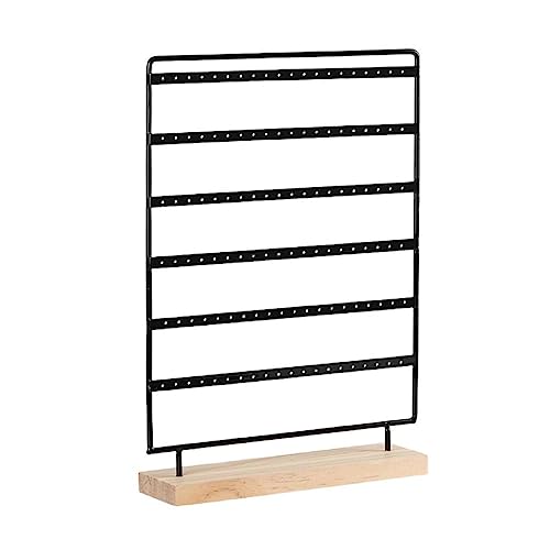 Organizer Per Orecchini Porta Orecchini A 6 Livelli Porta Orecchini In Metallo A 120 Fori Espositore Per Orecchini Con Supporto In Legno Porta Orecchini Per Gioielli Porta Orecchini Per Gioielli