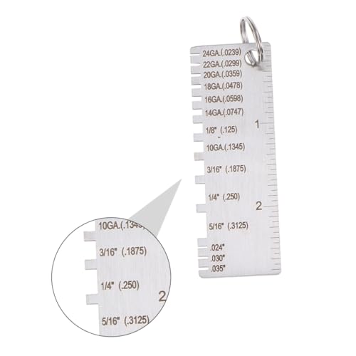2pcs Stainless Gauge Inspection Tool Metal Thickness Gauge for Welding Measure Tool miniatura 7