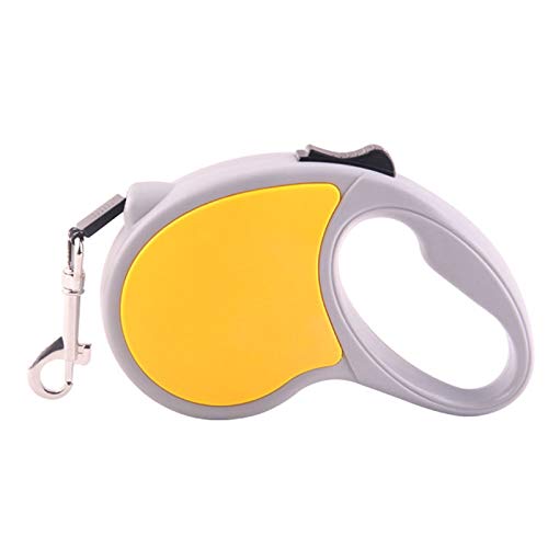 WSX 1PC 3/5M Pet Leash Dog Automatic Retractable Tractor Dog Chain Portable Traction Rope Adjustable For Small Medium Dog Pet Supplies (5M,Yellow)