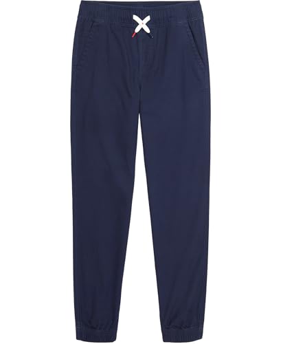 Tommy Hilfiger Boys' Clark Jogger, Pull-on Stretch Twill with Drawstring Closure, Ribbed Waist & Cuffs