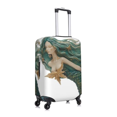 Travel Luggage Cover Anti-Scratch Suitcase Cover Protector Elastic Thicken Luggage Protector Washable Baggage Covers Art mermaid Suitcase Sleeve Fit 18-32 Inch Luggage Small3