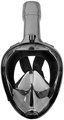 Siliber 180° Full Face Snorkeling Swimming Mask Free Breathing with Anti Fog & Anti Leak Design For Adult &Kids Waterproof Smartphone Case & Sports Gear Bag (BLACK, S/M)
