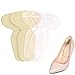 2 Paia Gel di silice Tacchi Inserti per Donna Scarpe con Tacco Alto, Morbido Antibatterico Solette Cuscino con Extra Forte Appiccicoso per Donne Cura Piede e Proteggi Tallone (Beige e trasparente)