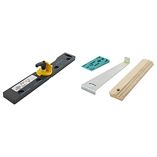 Wolfcraft 6921000 Fausse équerre Angle 30-180° Multicolore & 6931000 Kit de Pose de Sols Stratifiés, Vinyle, Parquet et Liège - Projet Aménagement de 22 pièces