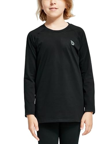 baleaf Boys Thermal Compression Shirts Youth Long Sleeve Fleece Base Layer Soccer Football Cold Gear4