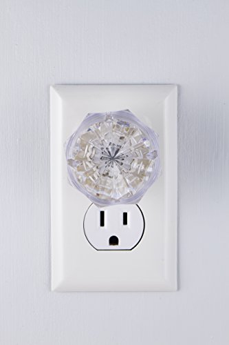 Image of GE Jewel LED Night Light, Plug-in, Dusk to Dawn Sensor, Amber, UL-Certified, Energy Efficient, Ideal Nightlight for Bedroom, Bathroom, Nursery, Hallway, Kitchen, 11286, 4 Pack