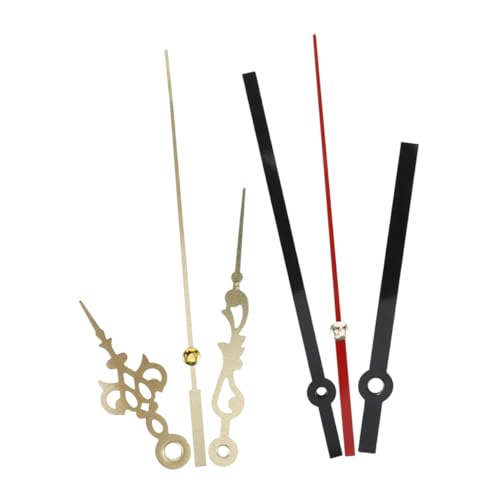 KOCKSHION 2セット 掛け時計 ムーブメント 用 クォーツ修理キット 時計針交換 初心者向け 仕上げ 滑らか手触り ブラックゴールド