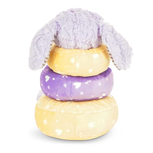 DEMDACO Cute Little Peanut Elephant 9 Inch Purple Stackable Rings Plush Stuffed Animal - Image 6