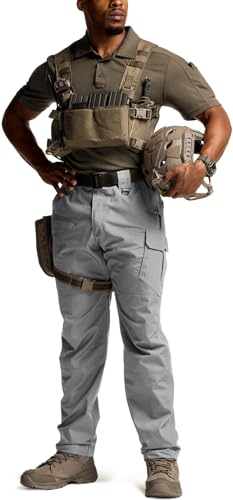 Image of CQR Men's Tactical Pants, Water Resistant Ripstop Cargo Pants, Lightweight EDC Work Hiking Pants, Outdoor Apparel