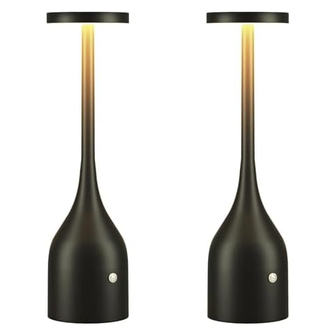 Yogaret 2 Pack Rechargeable Table Lamps Cordless,5000mAh Battery Operated LED Table Light for Outdoor Patio Restaurant Dining Dinner Home,Waterproof Cover