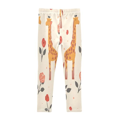 Bolaz Toddler Girls Leggings Printed Yoga Pants Leggings Giraffe Rose for Kids2