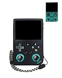 Hülle für ANBERNIC RG 35XXPro Retro Handheld Videospielkonsole, daunke weiche Silikon-Abdeckung, leichte Stoßdichte, Kratzschutz, Allro&-Schutz, schwarz